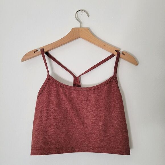 Aerie The Hugger Recharge Least Support Sport Bra Rust Red L - Picture 1 of 5